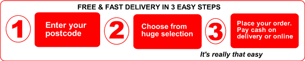 order pizza online in three steps